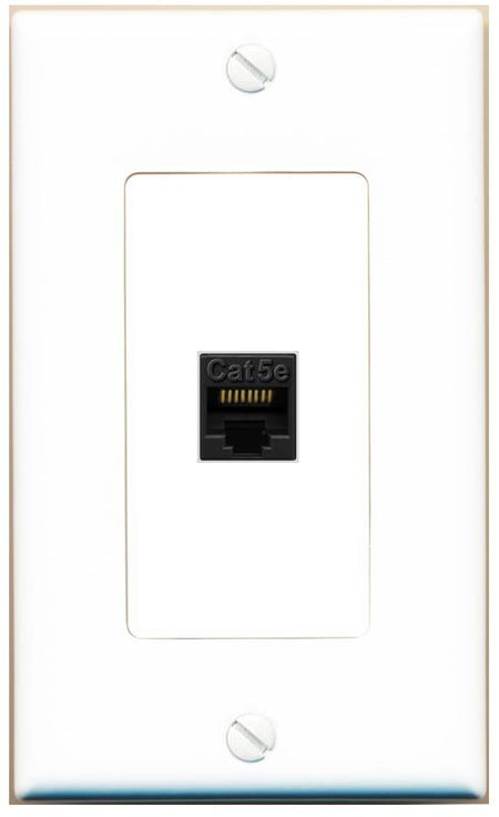 CAT5E-BLACK Wall Plate [White]