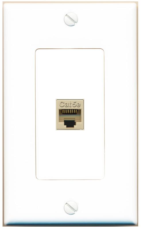 CAT5E-IVORY Wall Plate [White]