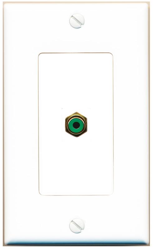 RCA-GREEN Wall Plate [White]