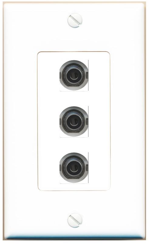 3 3.5mm Wall Plate [White]