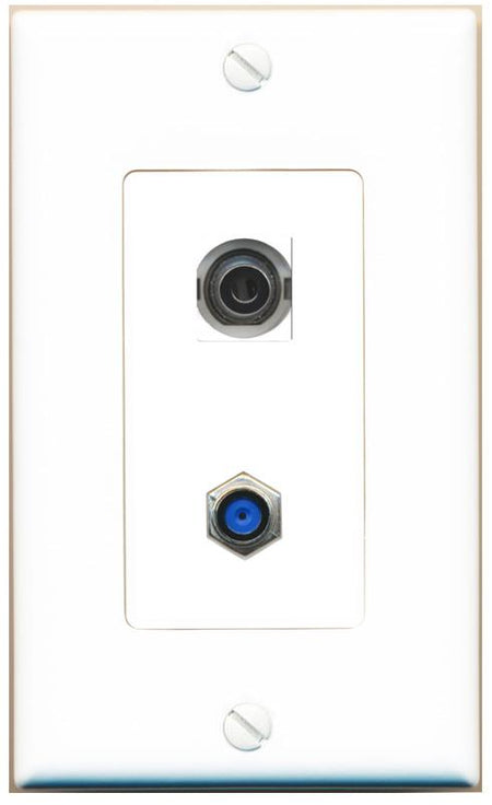 3.5mm F81 Wall Plate [White]
