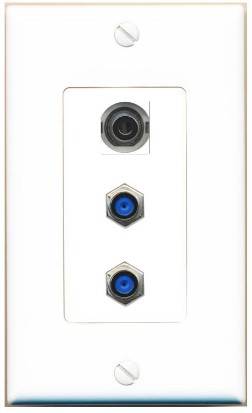 3.5mm 2 F81 Wall Plate [White]