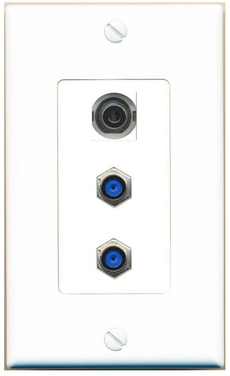 3.5mm 2 F81 Wall Plate [White]