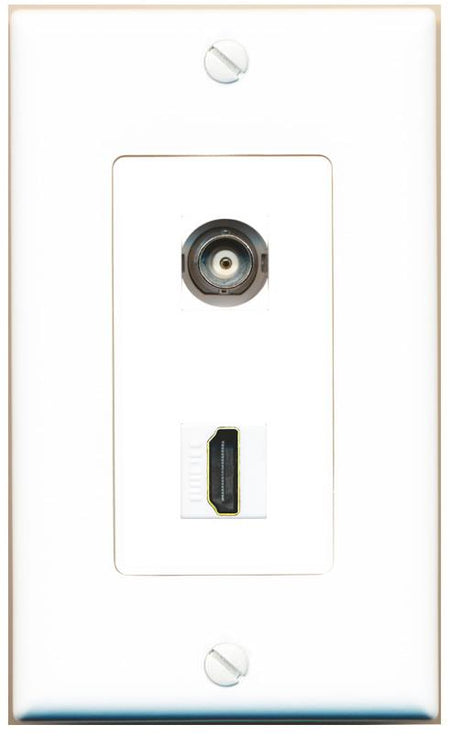BNC HDMI Wall Plate [White]