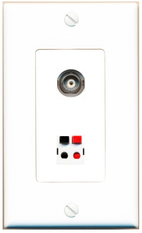 BNC SPEAKER Wall Plate [White]