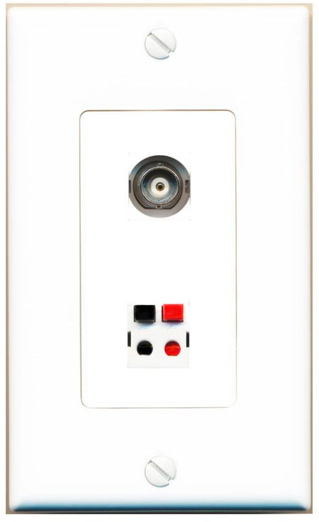 BNC SPEAKER Wall Plate [White]