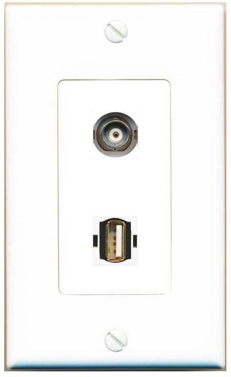 BNC USB2 Wall Plate [White]