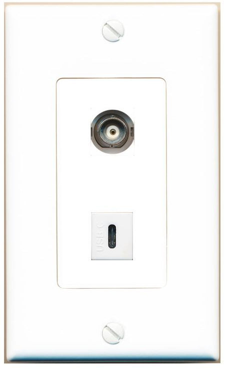 BNC USBC Wall Plate [White]