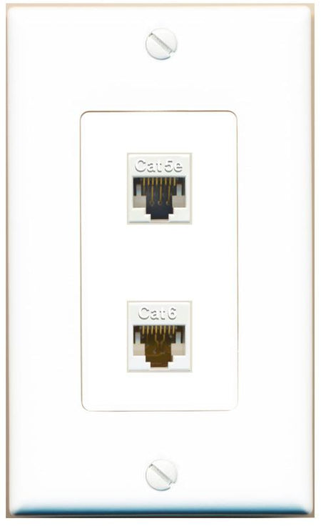 CAT5E CAT6 Wall Plate [White]