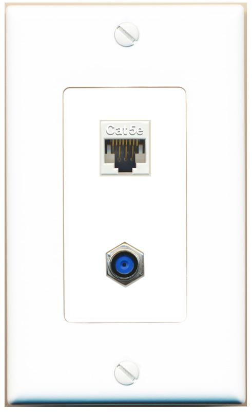 CAT5E F81 Wall Plate [White]