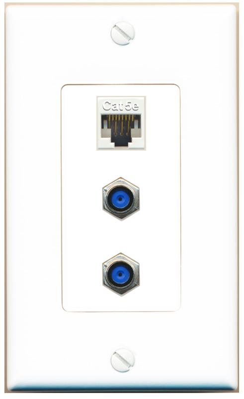 CAT5E 2 F81 Wall Plate [White]