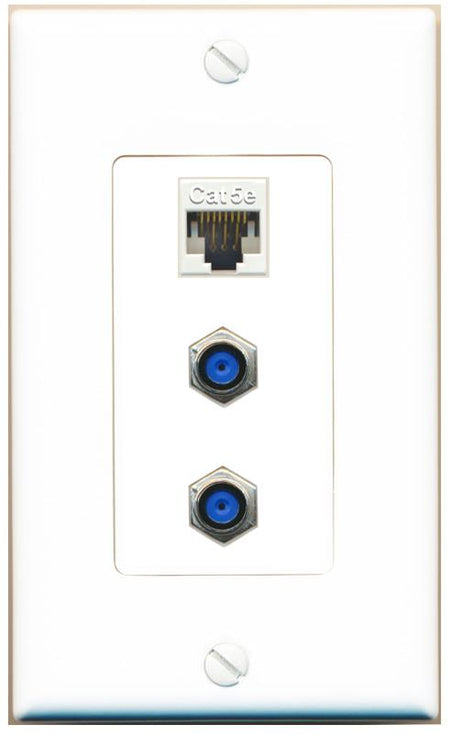 CAT5E 2 F81 Wall Plate [White]