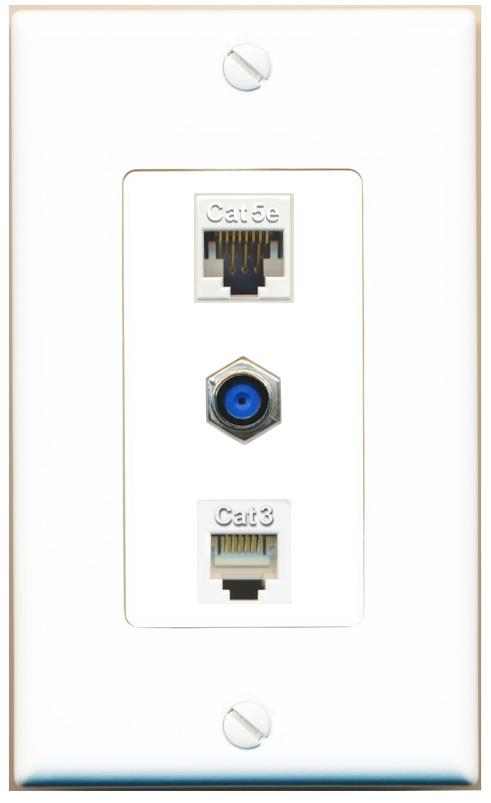 CAT5E F81 PHONE Wall Plate [White]