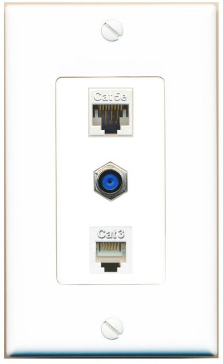 CAT5E F81 PHONE Wall Plate [White]