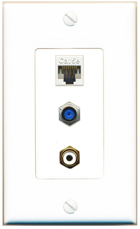 CAT5E F81 RCA-WHITE Wall Plate [White]