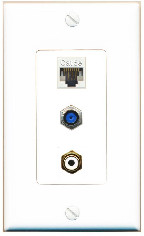 CAT5E F81 RCA-WHITE Wall Plate [White]
