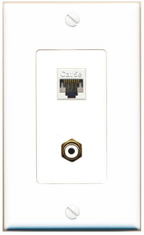 CAT5E RCA-WHITE Wall Plate [White]