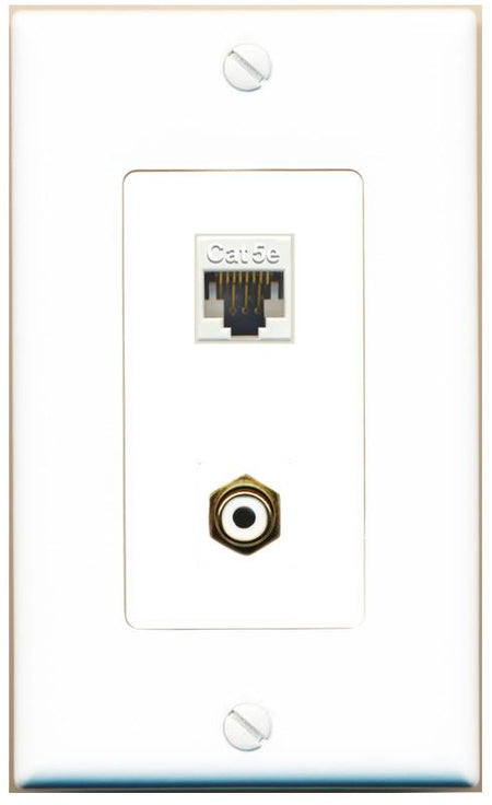 CAT5E RCA-WHITE Wall Plate [White]