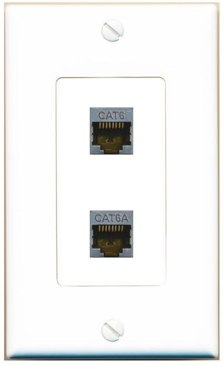 CAT6-SHIELDED CAT6A Wall Plate [White]