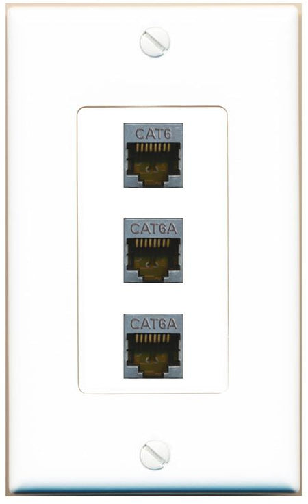 CAT6-SHIELDED 2 CAT6A Wall Plate [White]