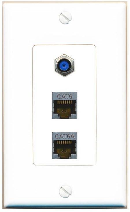 CAT6-SHIELDED CAT6A F81 Wall Plate [White]