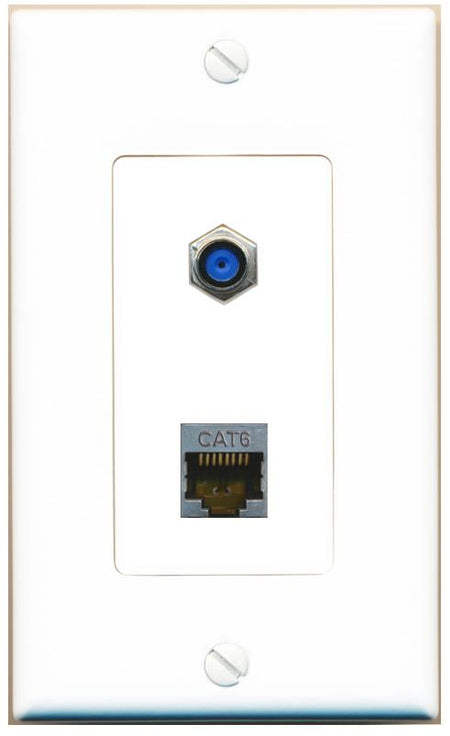CAT6-SHIELDED F81 Wall Plate [White]