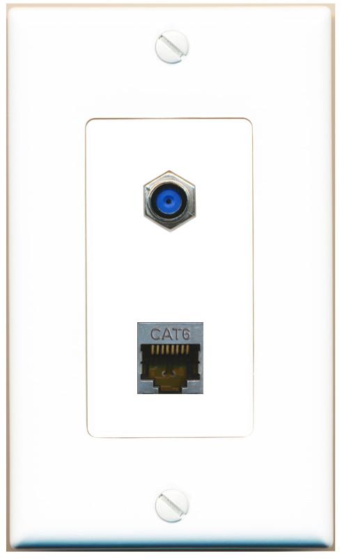CAT6-SHIELDED F81 Wall Plate [White]