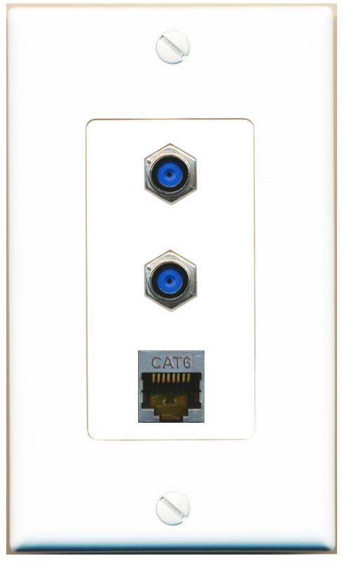 CAT6-SHIELDED 2 F81 Wall Plate [White]