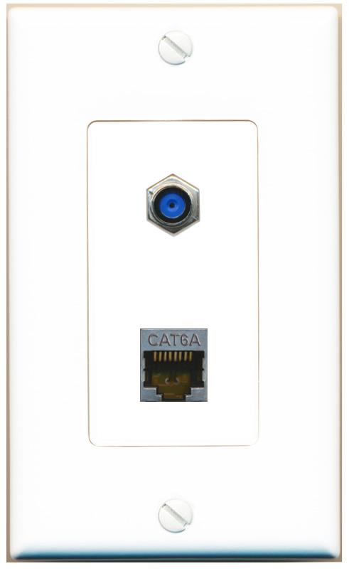 CAT6A F81 Wall Plate [White]