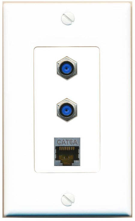 CAT6A 2 F81 Wall Plate [White]
