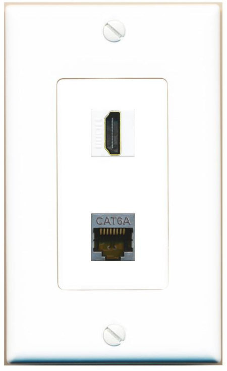 CAT6A HDMI Wall Plate [White]