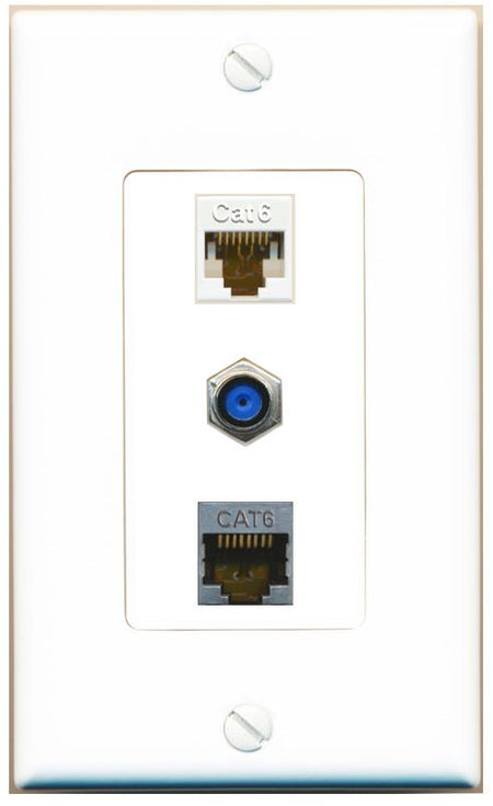 CAT6 CAT6-SHIELDED F81 Wall Plate [White]