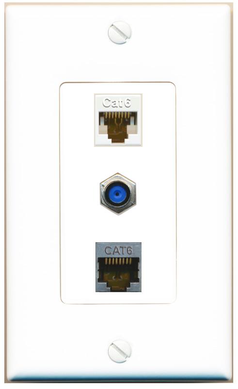 CAT6 CAT6-SHIELDED F81 Wall Plate [White]