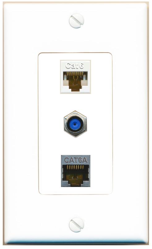 CAT6 CAT6A F81 Wall Plate [White]