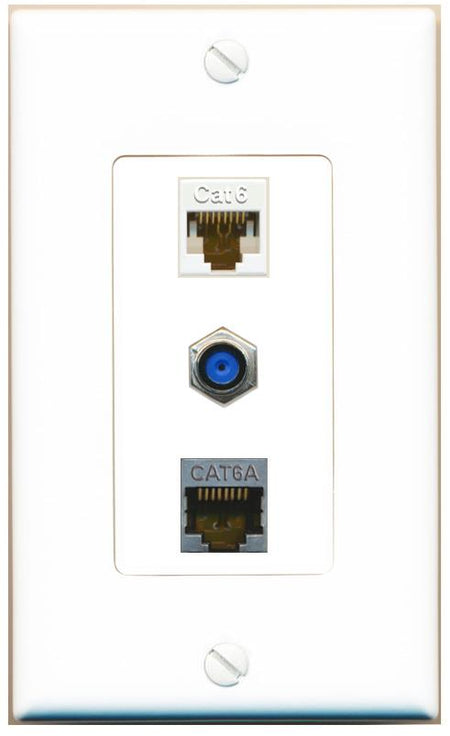 CAT6 CAT6A F81 Wall Plate [White]