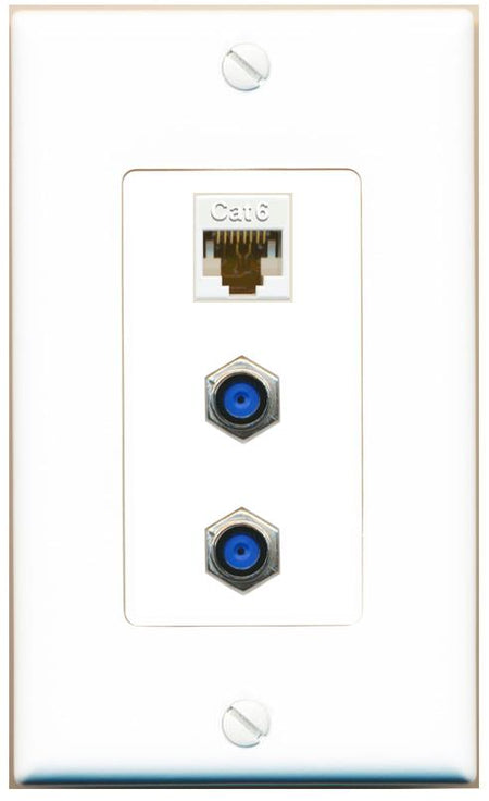 CAT6 2 F81 Wall Plate [White]