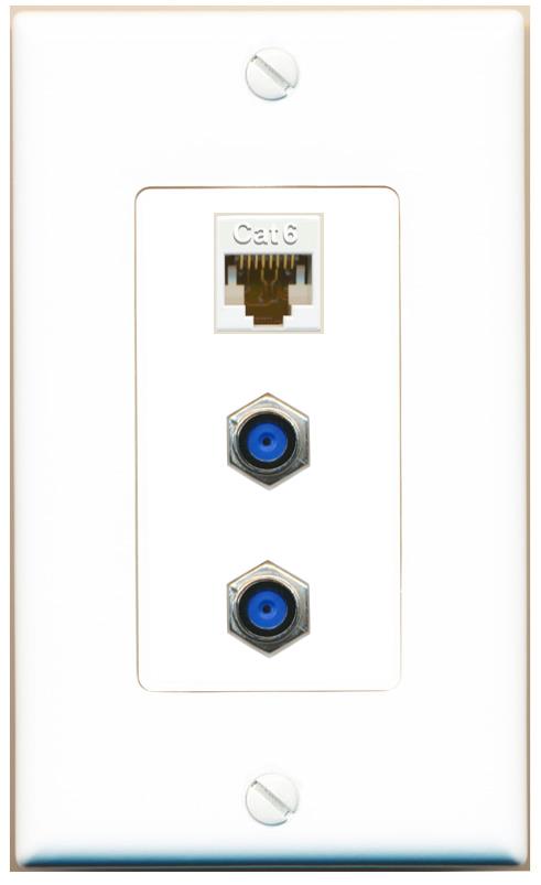 CAT6 2 F81 Wall Plate [White]