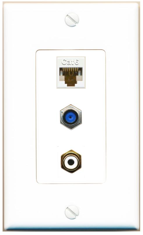 CAT6 F81 RCA-WHITE Wall Plate [White]
