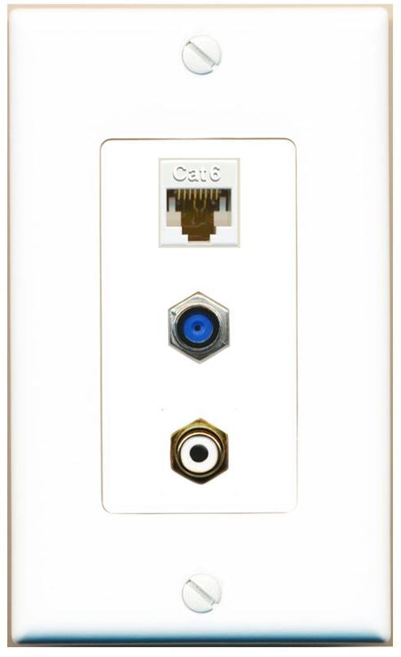 CAT6 F81 RCA-WHITE Wall Plate [White]