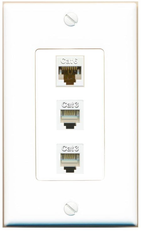 CAT6 2 PHONE Wall Plate [White]