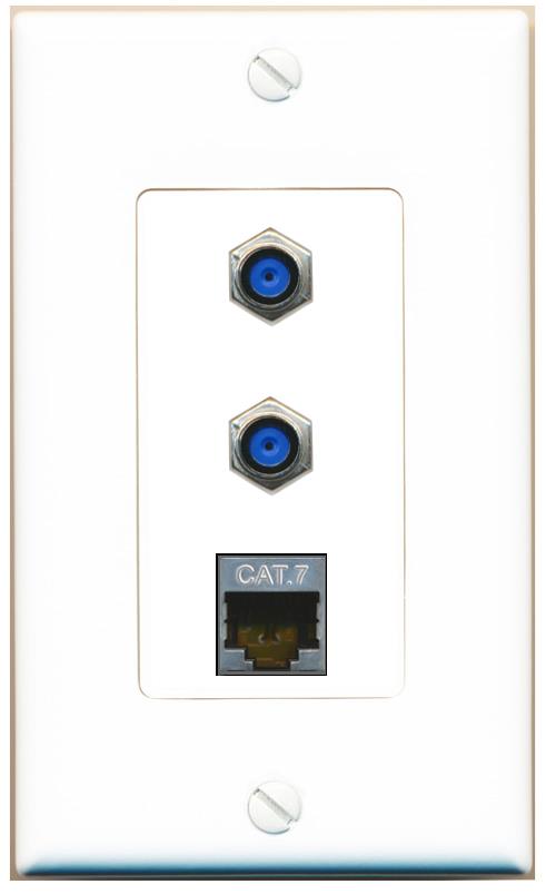CAT7 2 F81 Wall Plate [White]