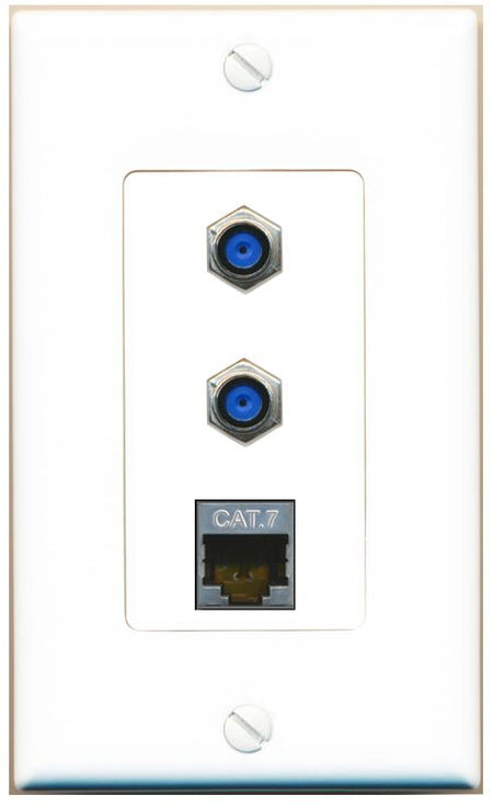 CAT7 2 F81 Wall Plate [White]