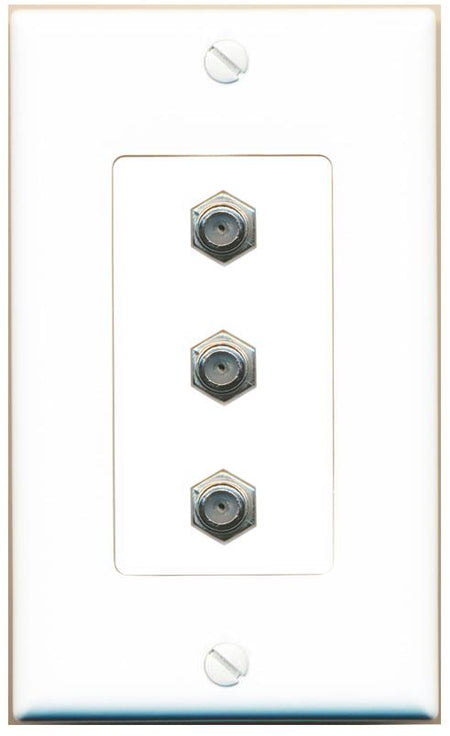 3 COAX Wall Plate [White]