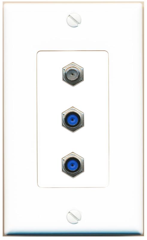COAX 2 F81 Wall Plate [White]