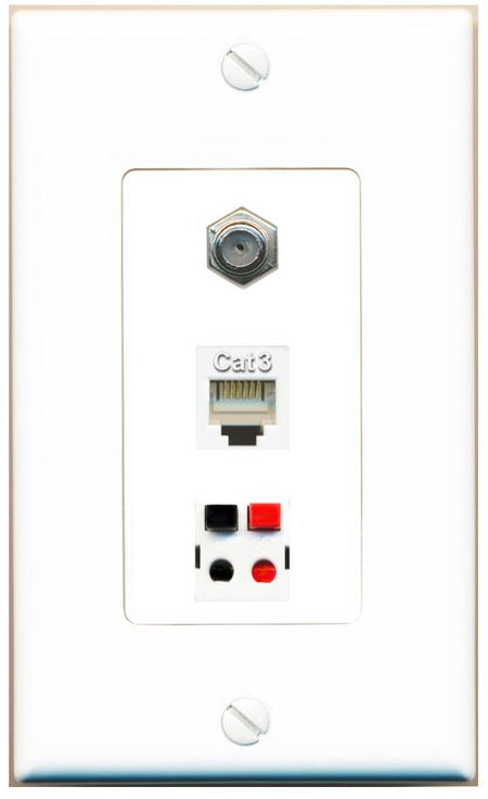 COAX PHONE SPEAKER Wall Plate [White]