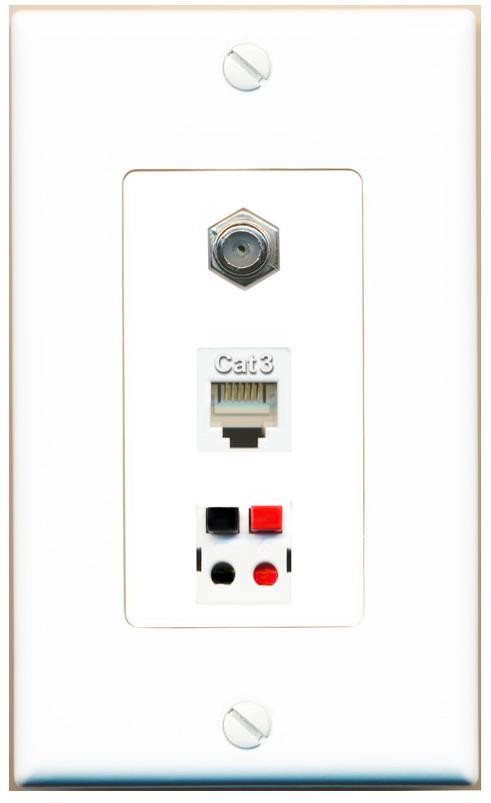 COAX PHONE SPEAKER Wall Plate [White]