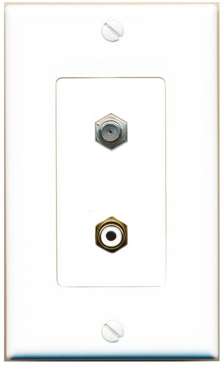 COAX RCA-WHITE Wall Plate [White]
