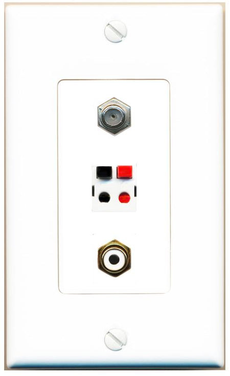 COAX RCA-WHITE SPEAKER Wall Plate [White]