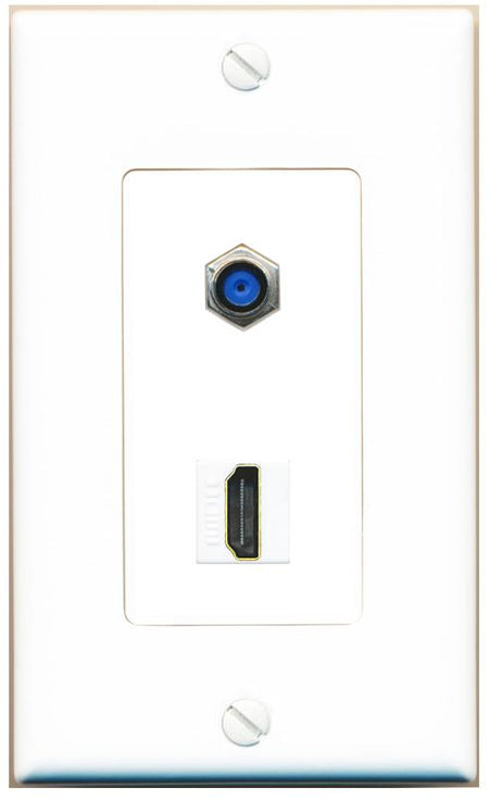 F81 HDMI Wall Plate [White]