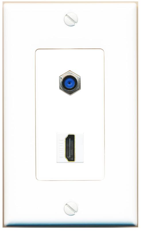 F81 HDMI Wall Plate [White]